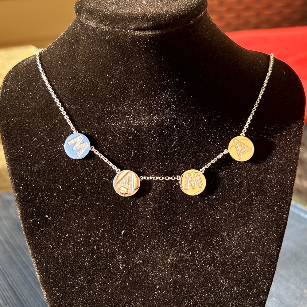 NWT 16” Oak & Ivy Silver Mama Necklace